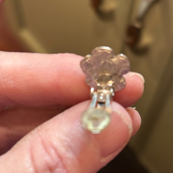 CHANEL Vintage Camellia Drop Clip-On Earrings COA - Picture 6 of 8